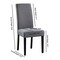 Set of 2 Modern Armless High Back Dining Chairs with Cushioned Seat with Wood Legs